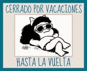 ESTAMOS DE VACACIONES