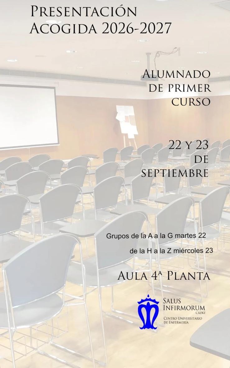 JORNADA DE ACOGIDA 2026. ALUMNOS DE PRIMER CURSO